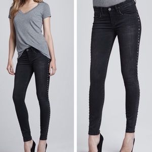 Blank NYC Mid Rise Studded Skinny Faded Jeans